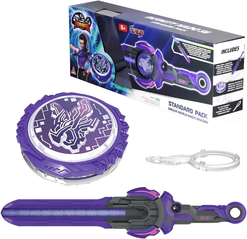 Dream World Magic Dragon, Lightning Purple metal battle top with its launcher