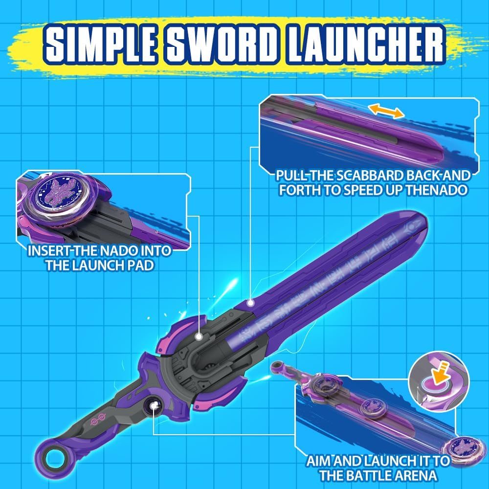 Dream World Magic Dragon, Lightning Purple battle top, close view of the attack ring