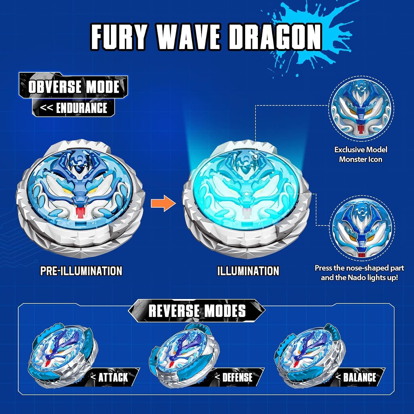 Fury Wave Dragon Starter Pack set in play on the battle floor