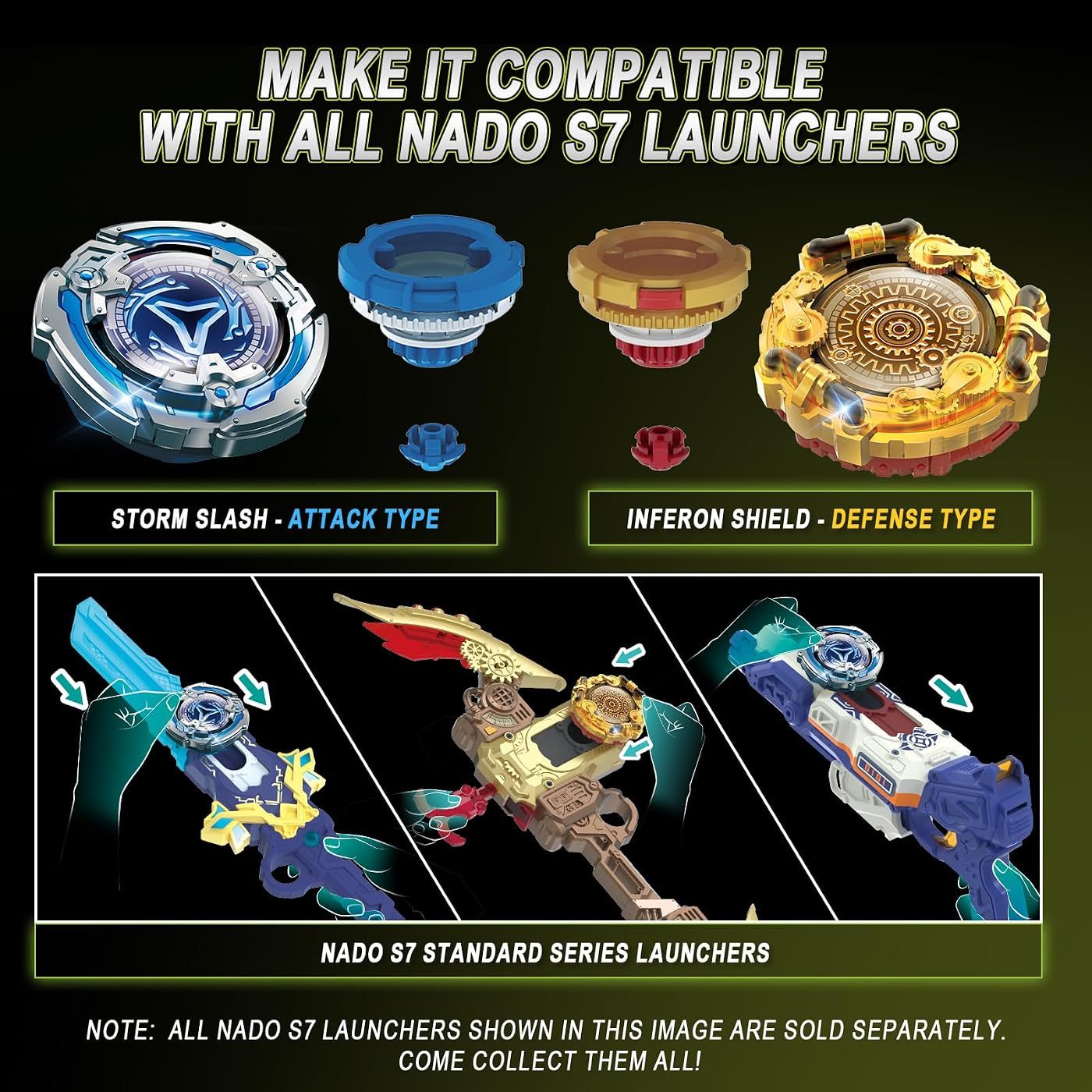 Golden Inferon Shield Rack Launcher Set set in play on the battle floor