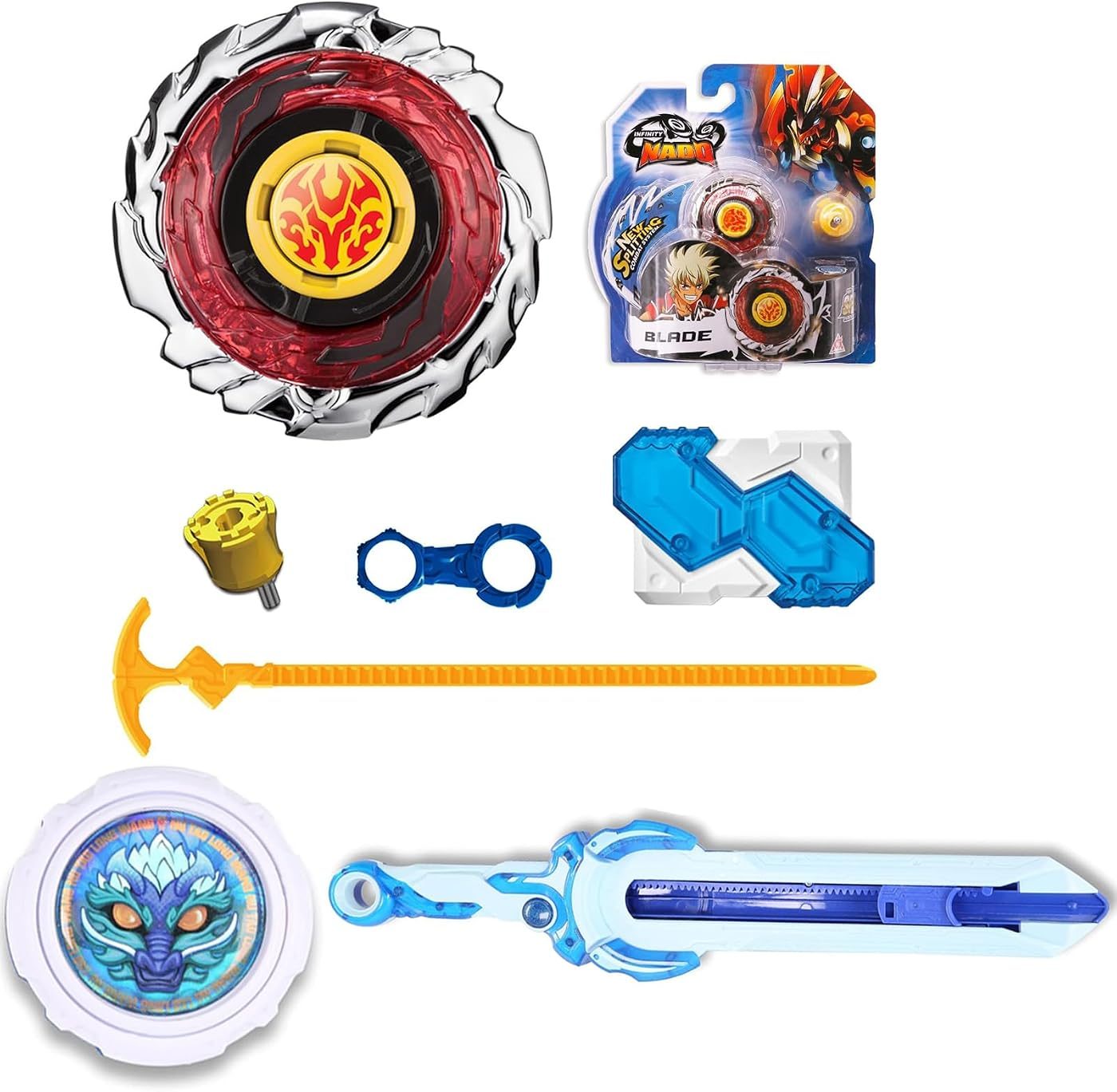 Mini Sword Fury Wave Dragon and Standard Series Set metal battle top with its launcher