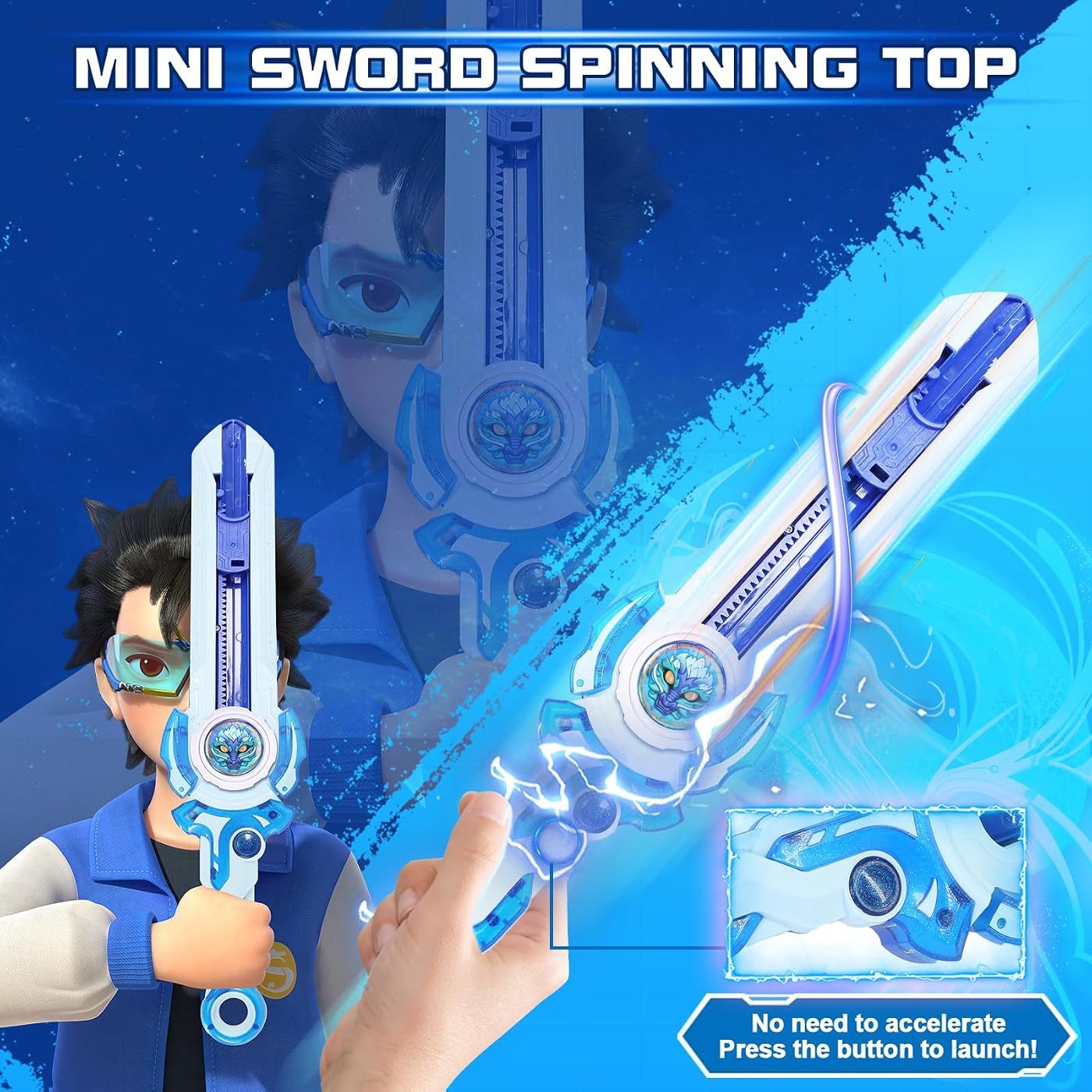 Mini Sword Fury Wave Dragon and Standard Series Set spinning top set, boxed contents