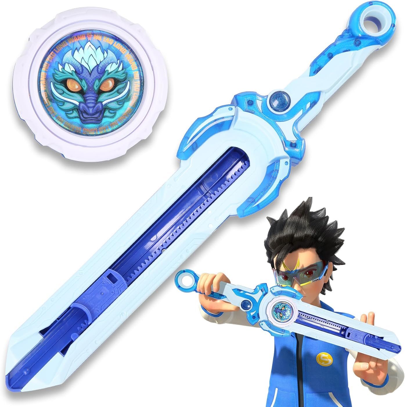 Mini Sword Launcher Set metal battle top with its launcher