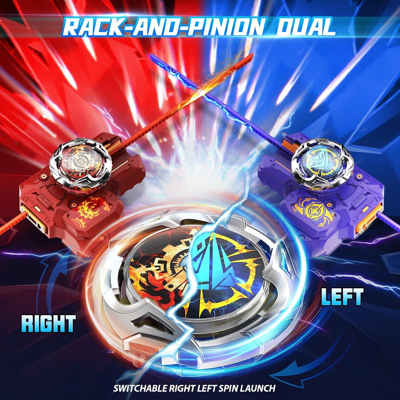 S7 Rack Launcher Defense Set, Red battle top, close view of the attack ring
