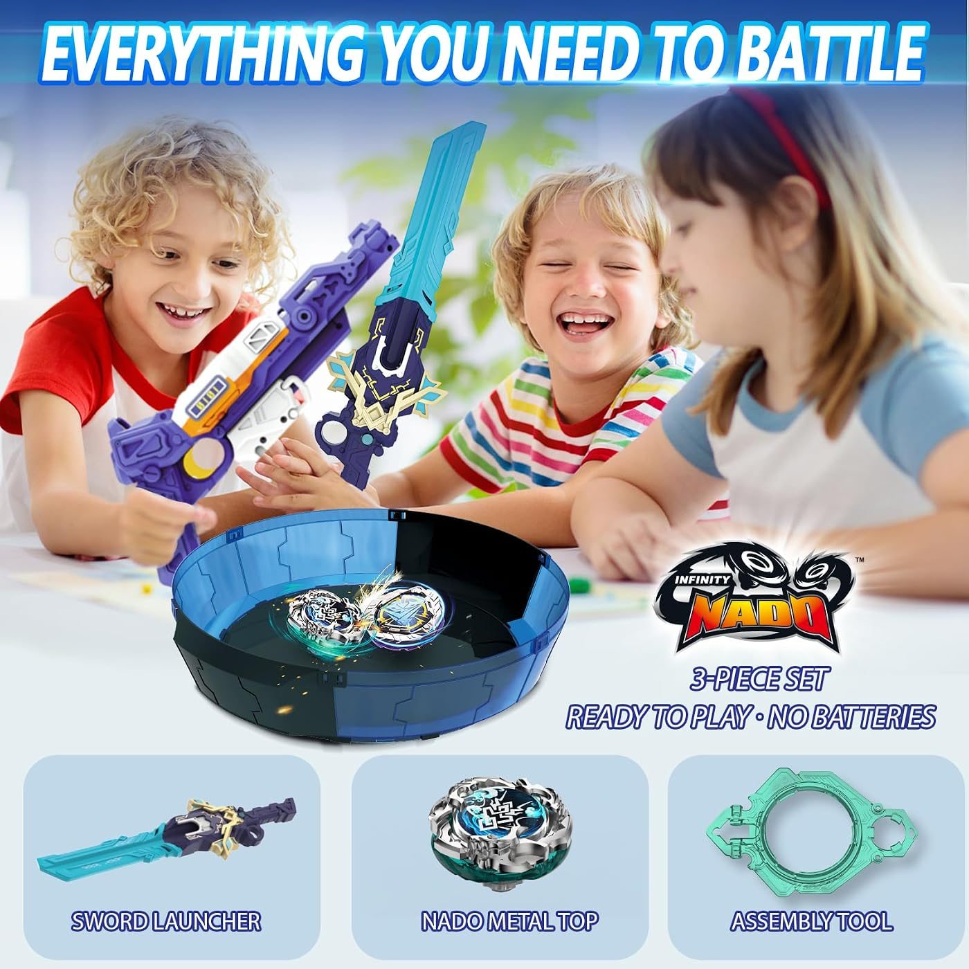 S7 Sword Launcher Attack Set spinning top set, boxed contents