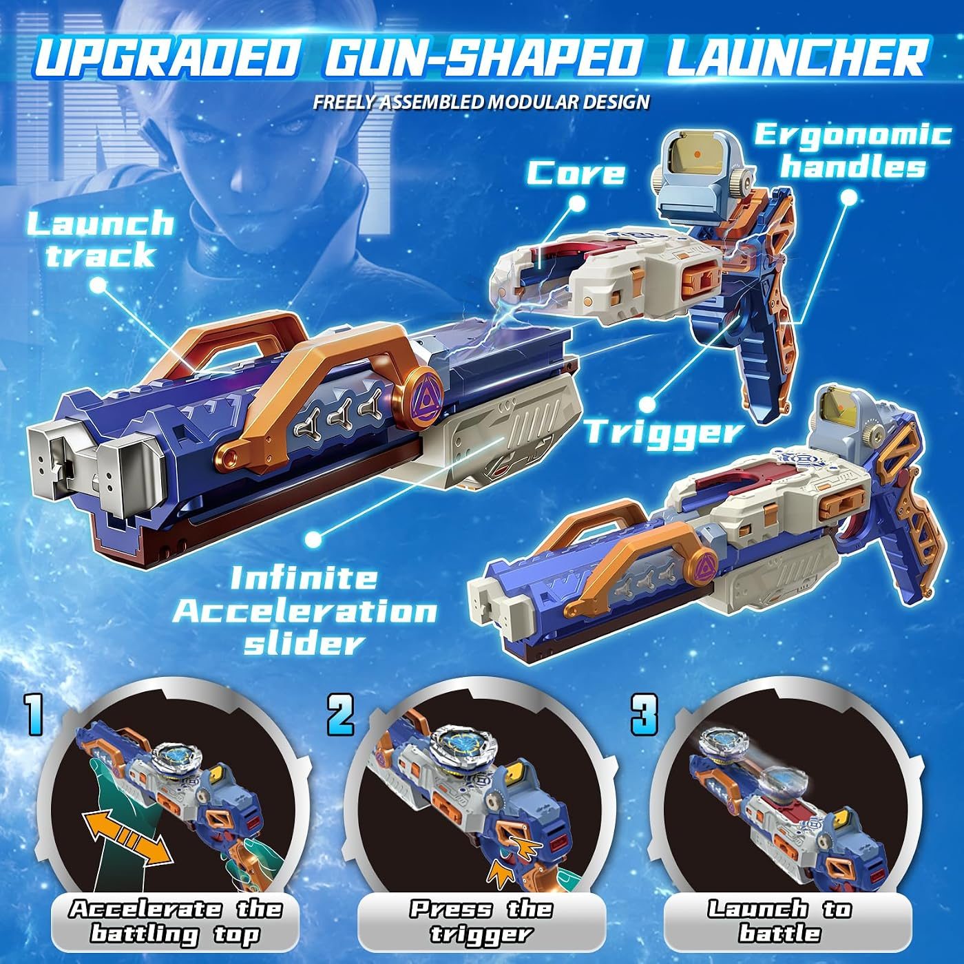 S7 Two-in-One Gun and Bow Crossbow Set Nado on the launch rack