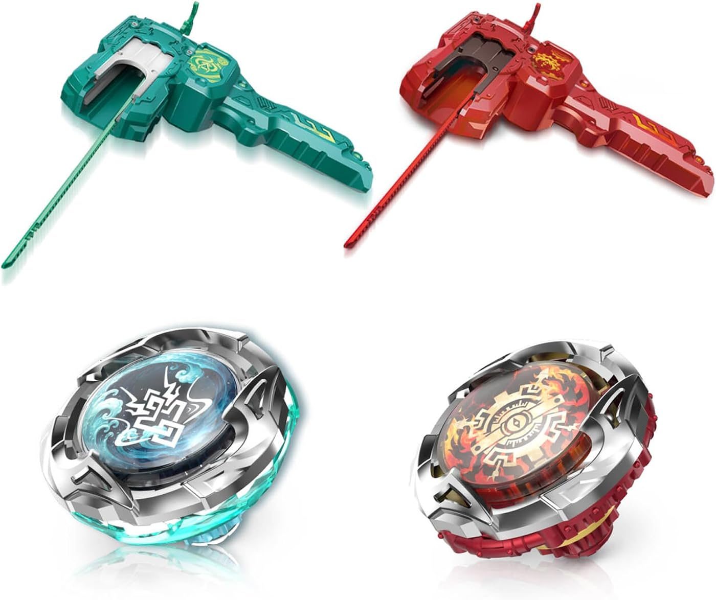 S7 Two-Launcher Set, Twin Rack Launchers metal battle top with its launcher